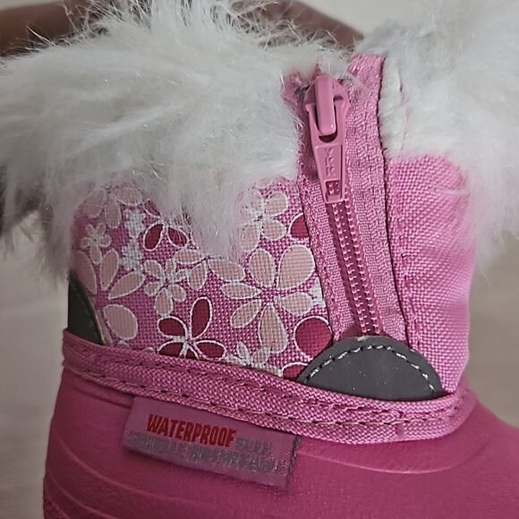 70 Happy Toddler Girl's Waterproof Winter Boots Pink 4 - Picture 11 of 16